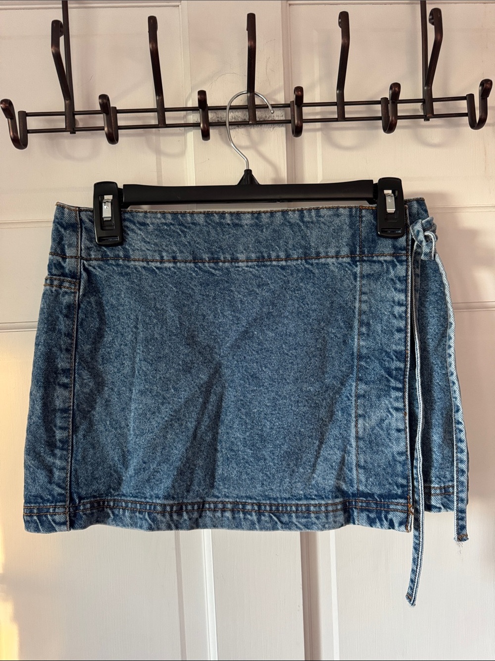 Cotton On Blue Denim Mini Wrap Skirt